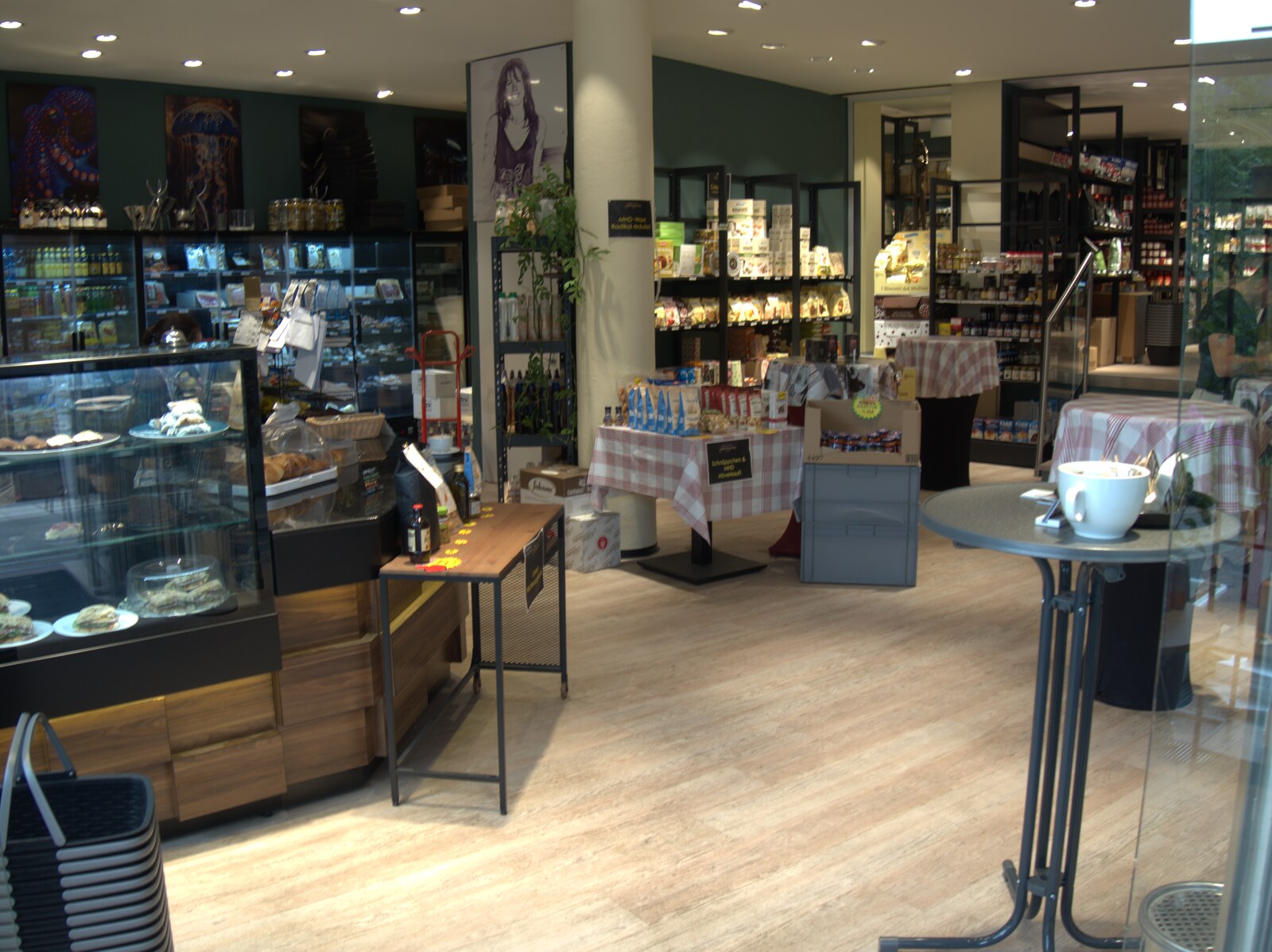 Interior of the Mercato Amami Italia Italian supermarket in Weiden